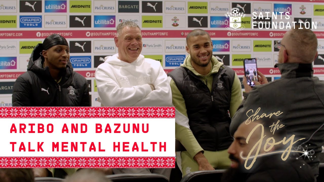 SHARE THE JOY | Aribo and Bazunu share the joy with men's mental health group...