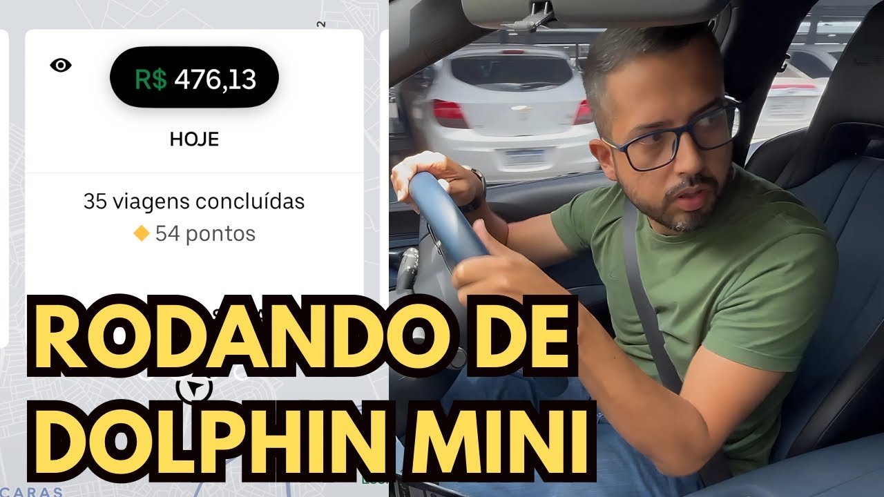 Hoje RODEI de BYD DOLPHIN MINI na UBER em Goiânia!