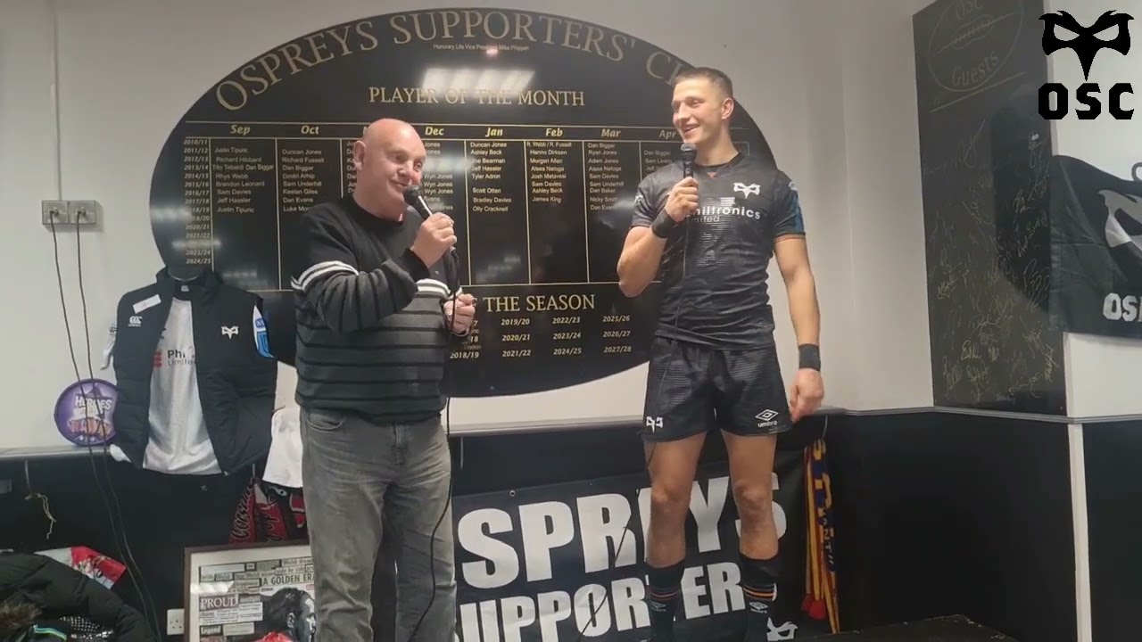 Ospreys Supporter Club interview Max Nagy and Rhys Davies