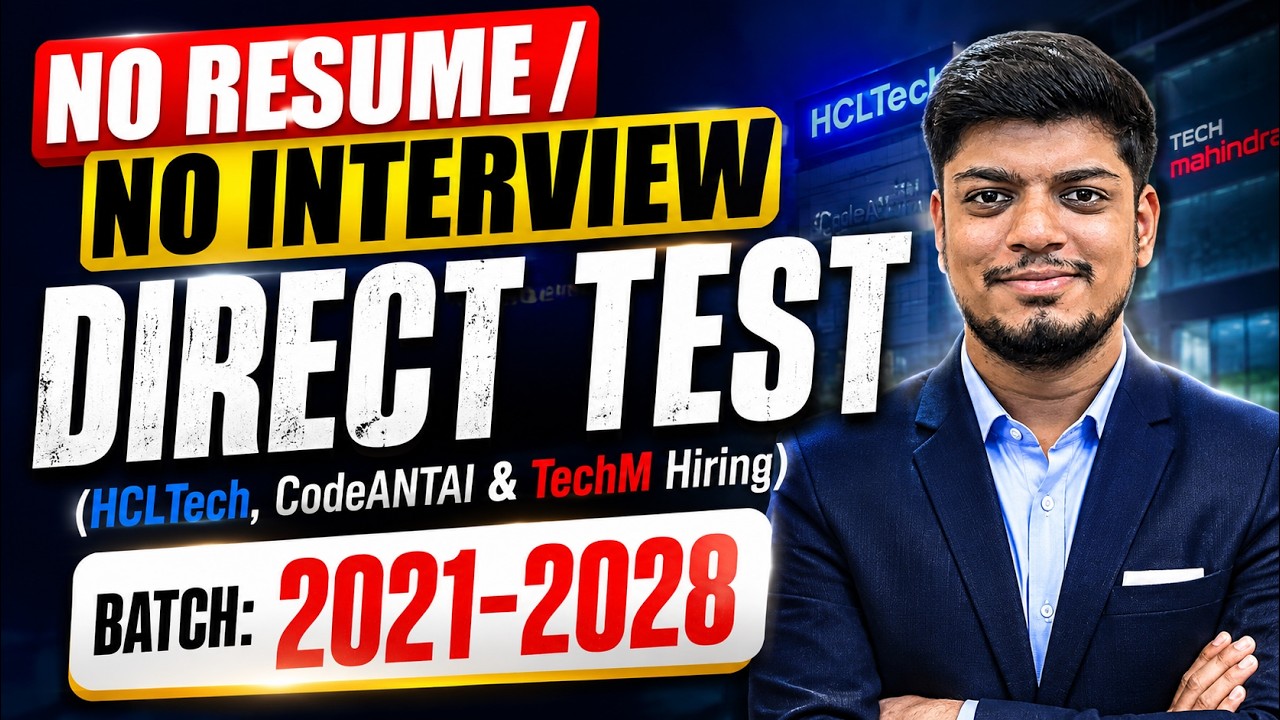 🔥Без собеседований (только тестирование) | CodeAntAI, HCLTech, TechM нанимают | Набор 2021-2028 гг.