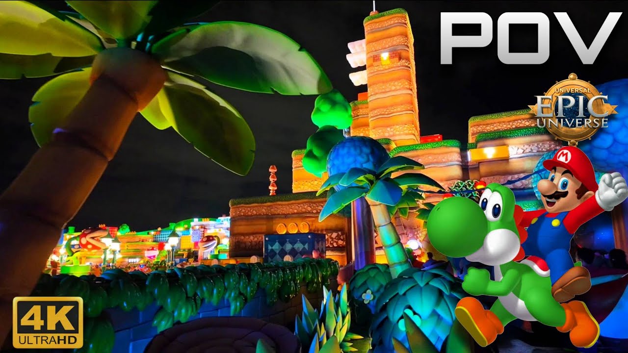 YOSHI'S ADVENTURE at NIGHT POV | Super Nintendo World Epic Universe 
