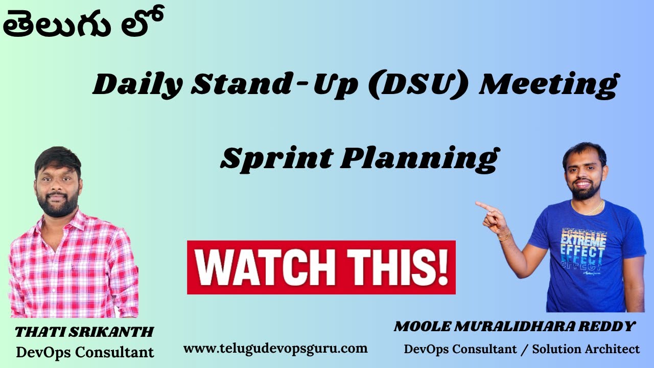 Daily Stand-Up (DSU) Meeting and Sprint Planning in DevOps Environments | #telugudevopsguru