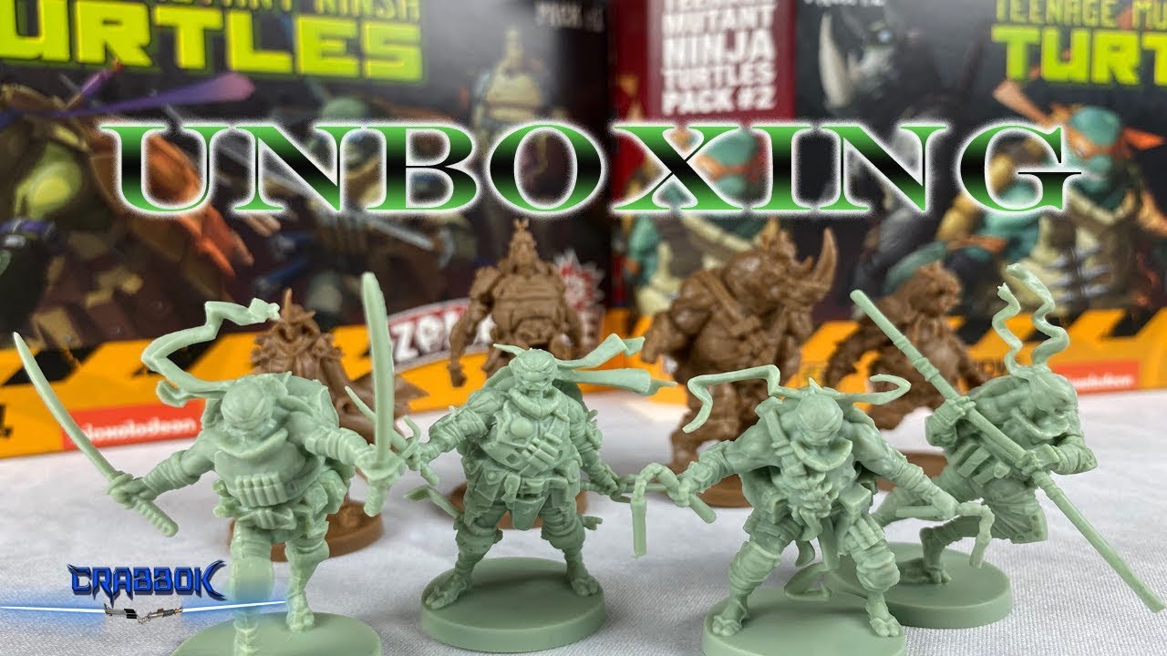 Zombicide - Teenage Mutant Ninja Turtles Unboxing and Review (Pack #1 and Pack #2)