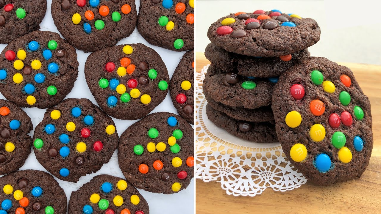 No Egg Chocolate Chip M&M Cookies | Homemade Cookie Recipe I Chocolate Chip Cookies with M&M minis