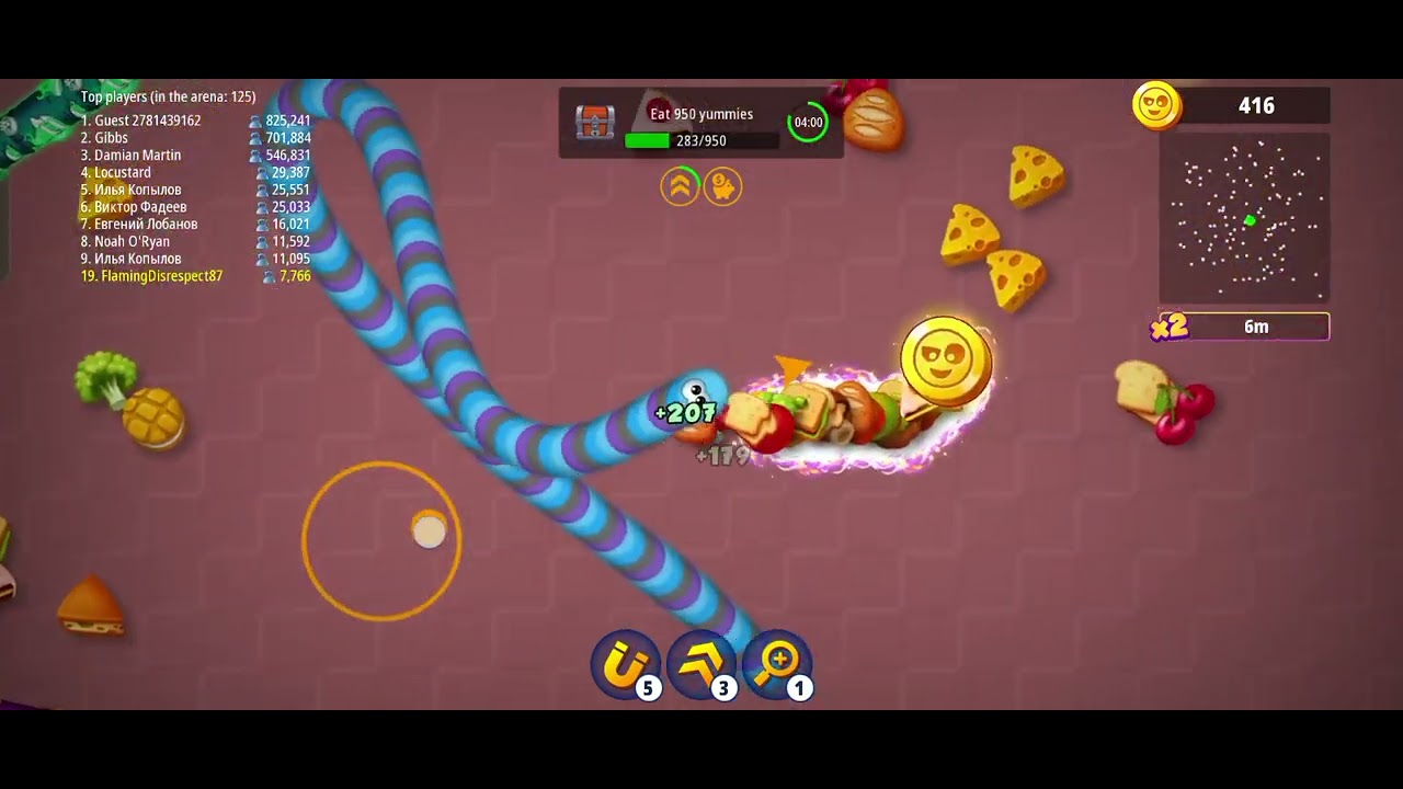 Snake worm 🪱🪱🪱#battle #gameplay #bigbattle #augmentedrealitygame 
