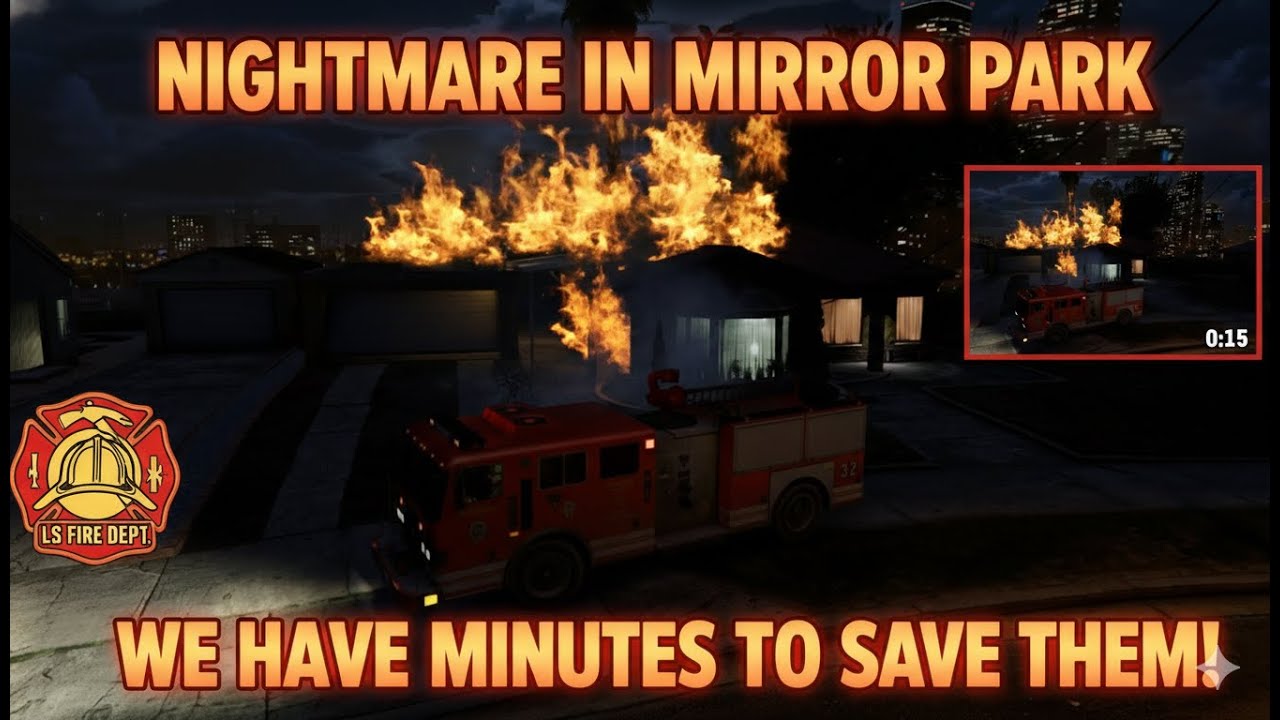GTA 5 Firefighter Mission | House Fire 🔥 Civilian Rescue & Cat on Roof 🐱 (Full Gameplay)