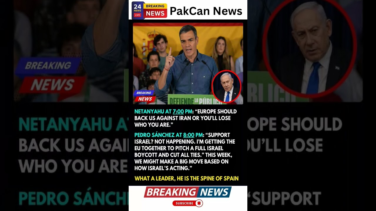 Spain vs Israel Diplomatic Tensions Draw Global Attention | PakCan News