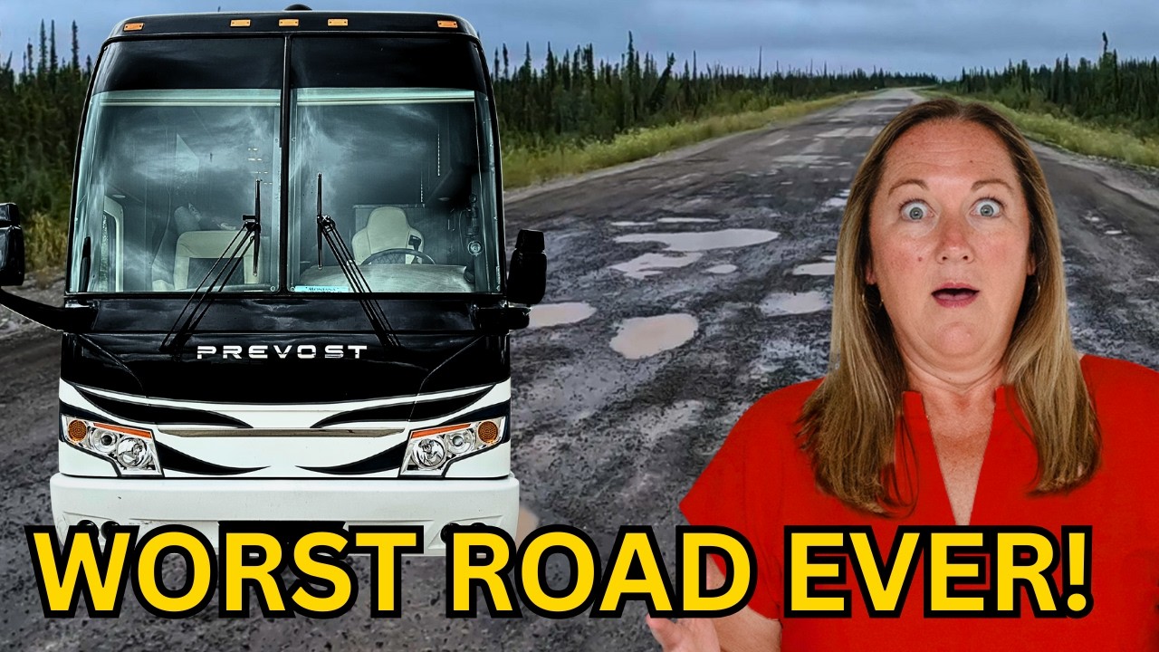 Full TRAVEL DAY on the WORST ROAD YET - in our LUXURY MOTORHOME