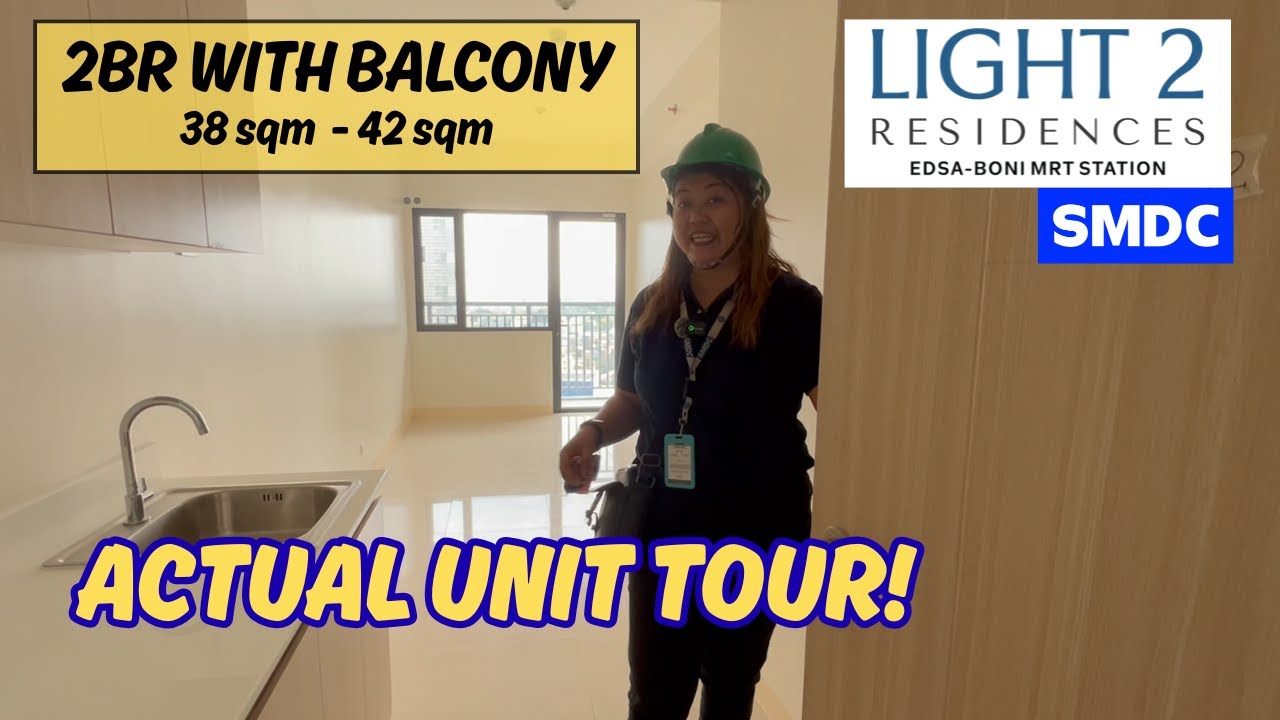 Actual Unit TOUR in 2BR with Balcony in LIGHT 2 Residences | SMDC Mandaluyong 50%  Discount!