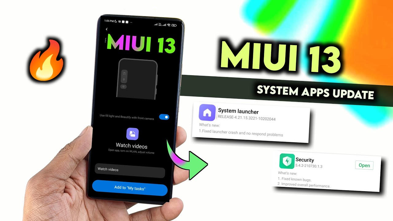 MIUI 13 System Apps Update New interesting Features