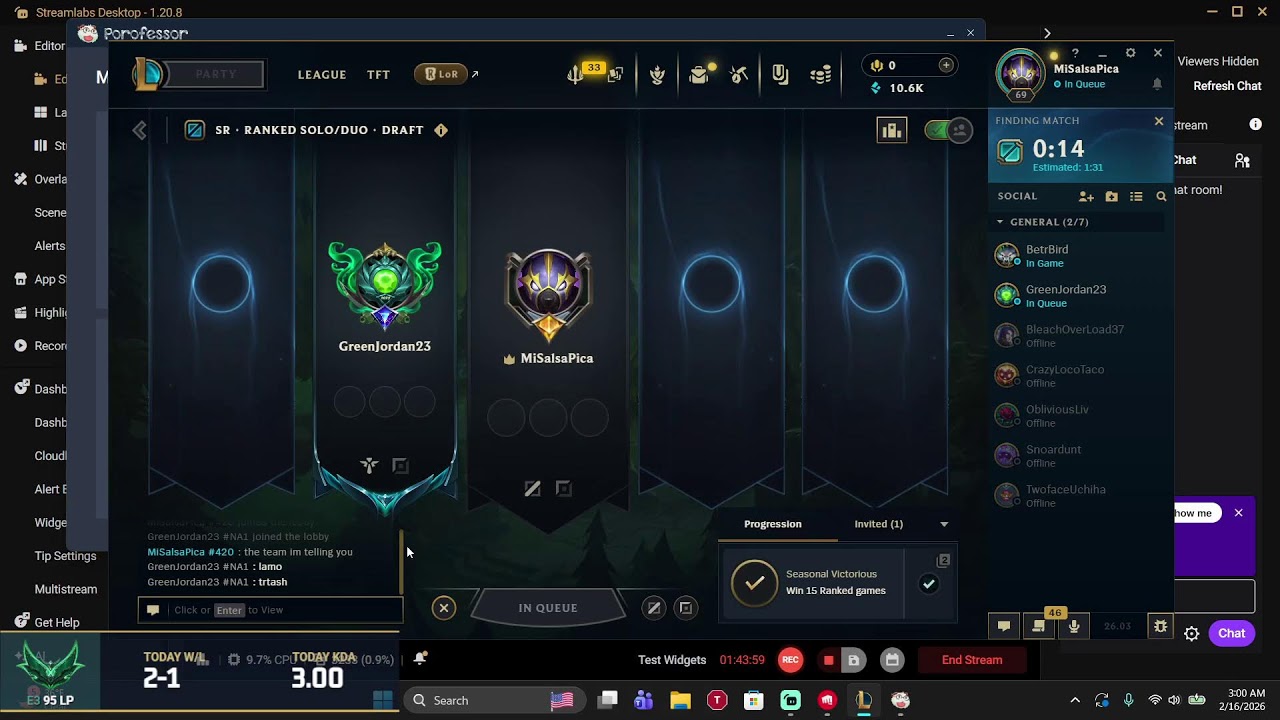 Late night Rank emerald 3 start 