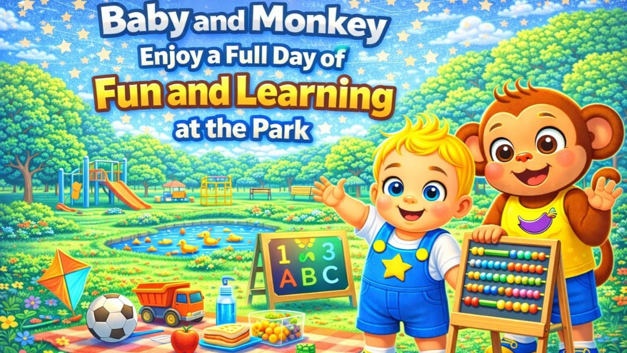 Baby and Monkey Enjoy a Full Day of Fun and Learning at the Park