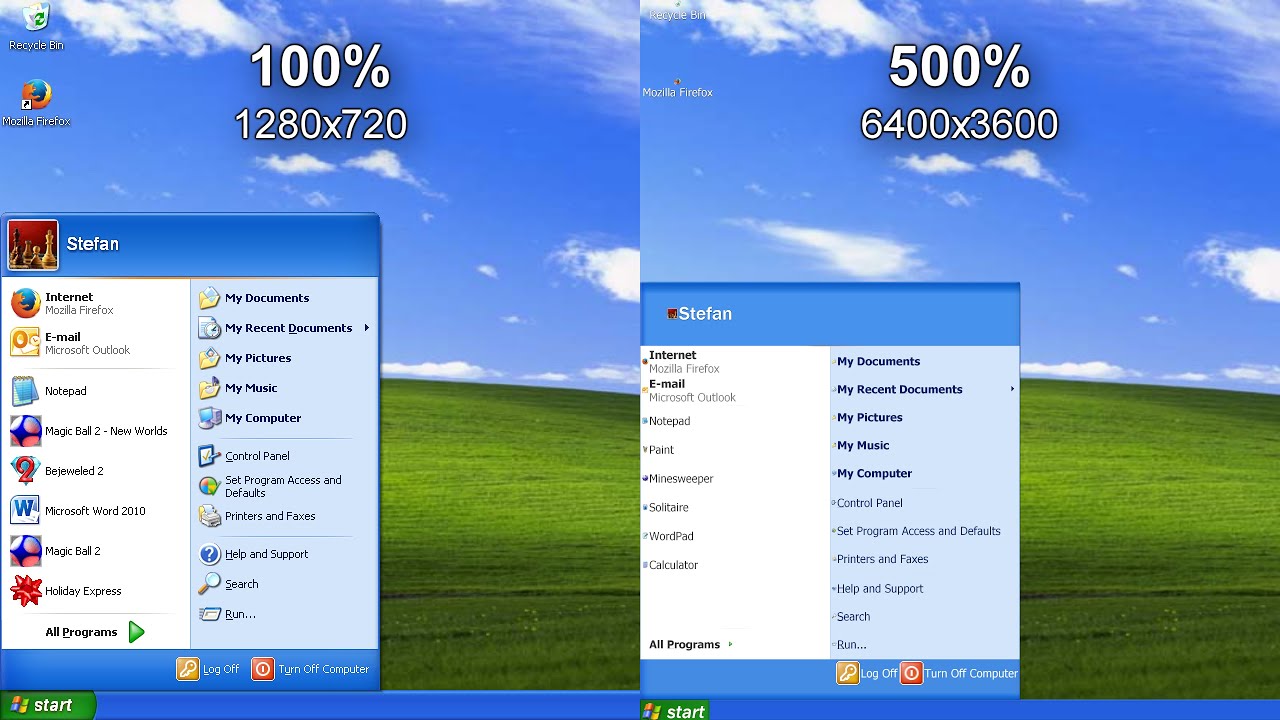 How different versions of Windows handle DPI scaling