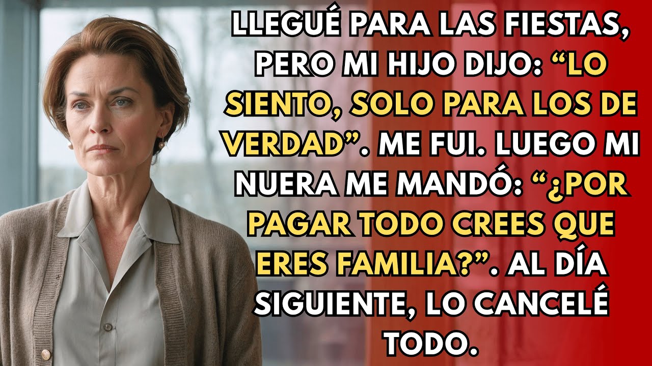 Llegué Para Las Fiestas, Pero Mi Hijo Dijo: “Lo Siento, Solo Para Los De Verdad”… Así Que Me Fui