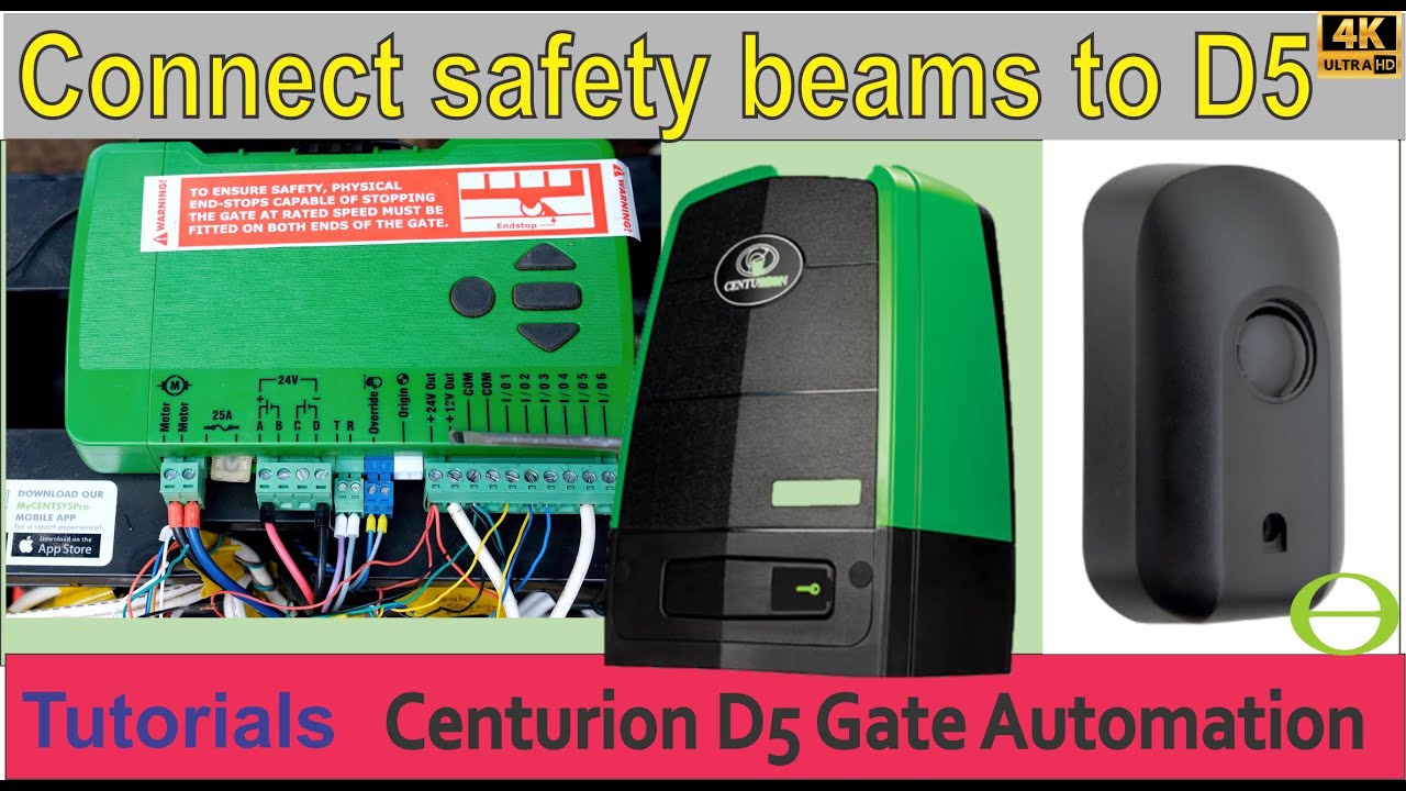 How to connect Infra Red safety beams to your Centurion D5 Smart gate motor