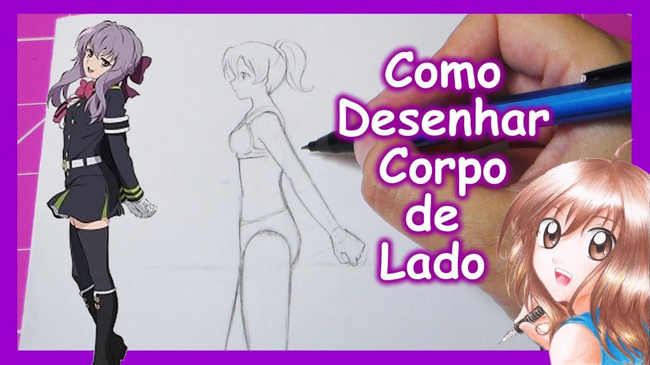 Como Desenhar Corpo de Lado - Feminino