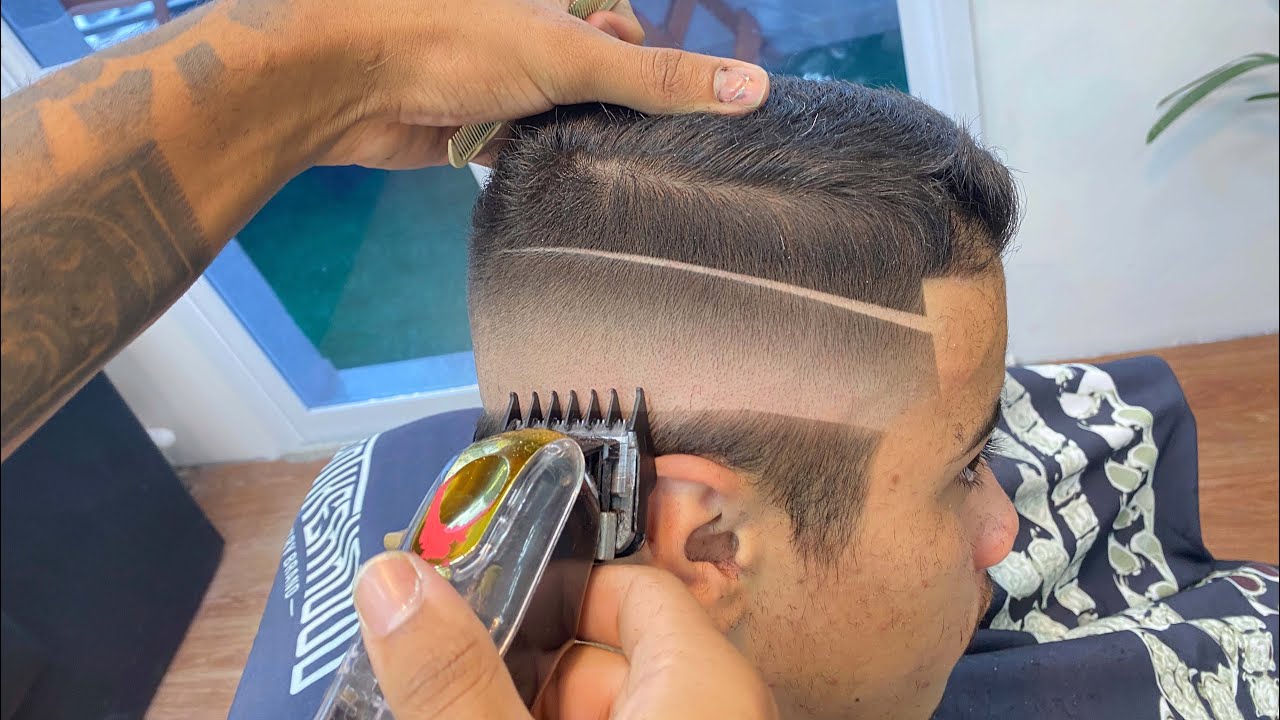 COMO FAZER Degradê COM RISCO na LATERAL 🙅🏽‍♂️😱/ Passo a Passo