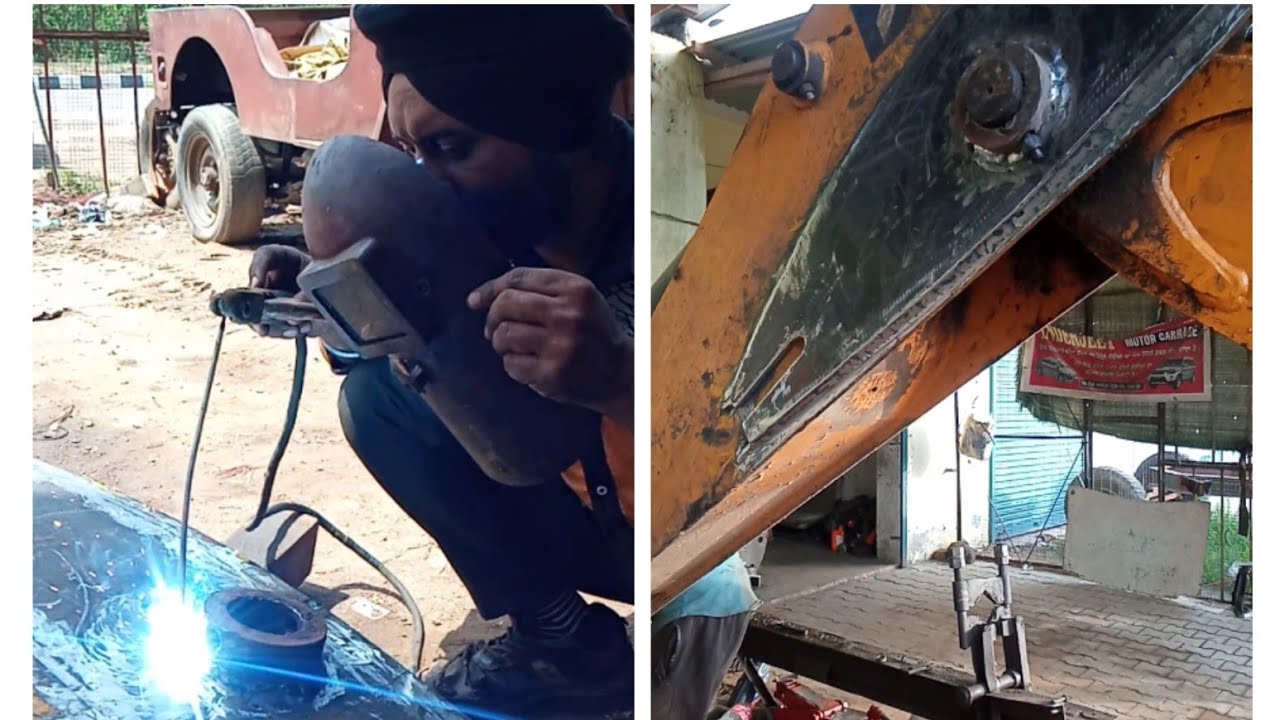 jcb 3dx boom welding BADWAL hydraulic and engg works