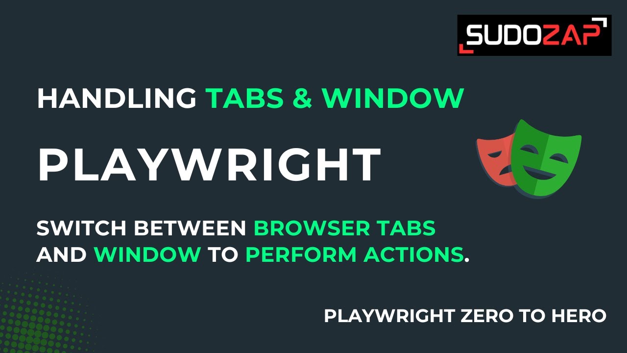 Handle Window and Browser Tabs in Playwright | Switch to New Page | Playwright Tutorial | @sdetchamp