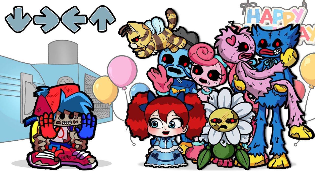 FNF Heroes vs Zombie Poppy Playtime Chapter2 Friday Night Funkin Animation