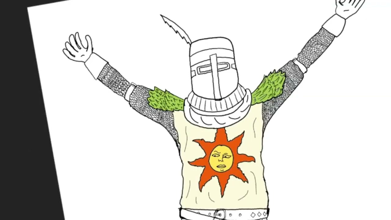 Drawing Solaire from Dark Souls. It took me about an hour to draw.