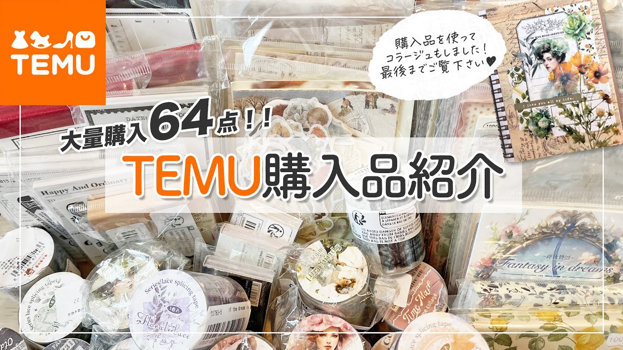 【購入品紹介】紙もの大量！TEMU購入品紹介