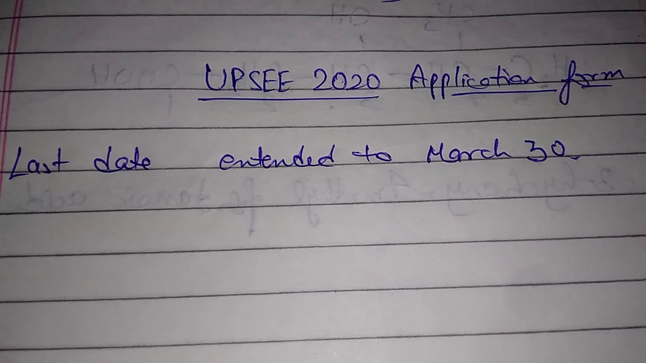 UPSEE application form 2020 last date extended || Last date for UPTU entrance exam