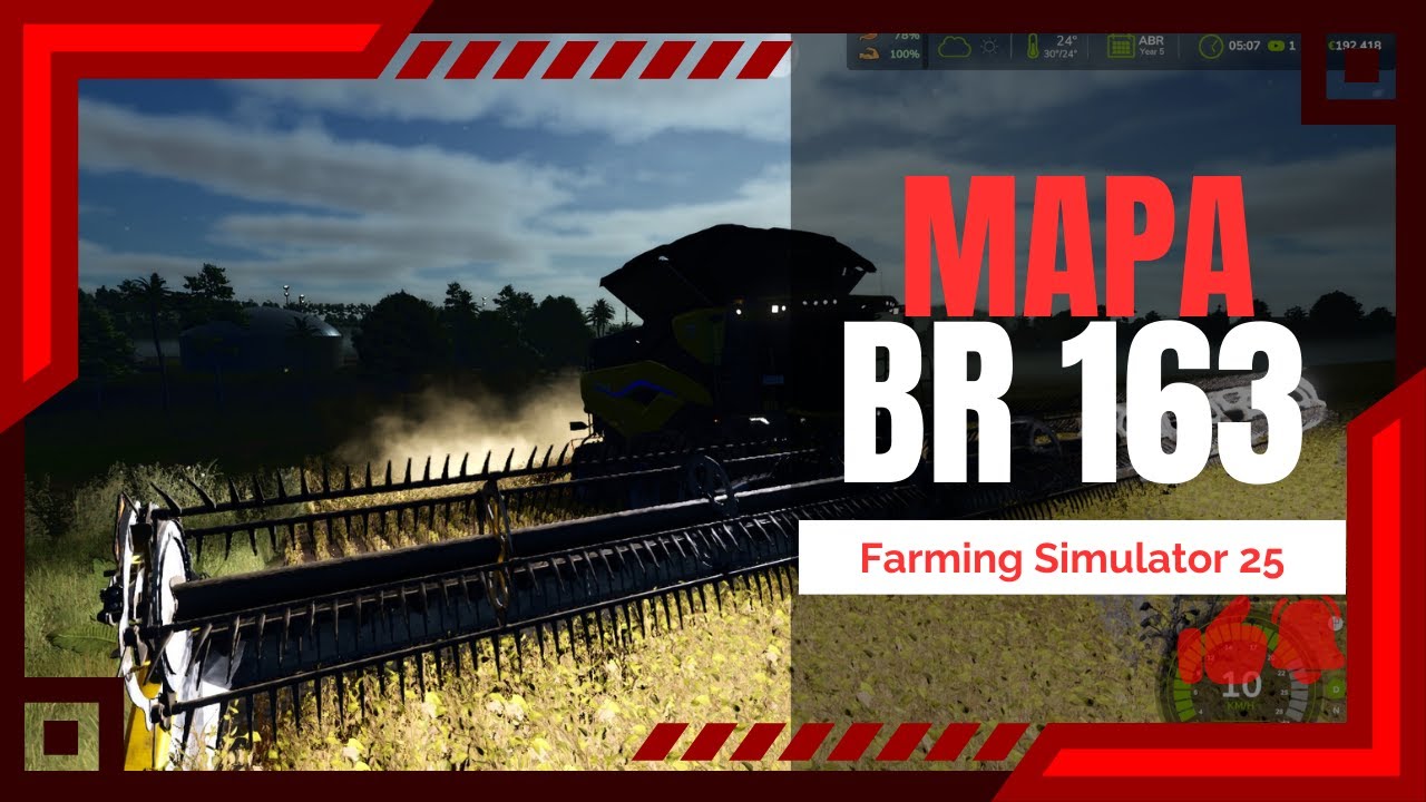 [FS25] MEGA COLHEITA DE SOJA - MAPA BR 163 MS #ep47