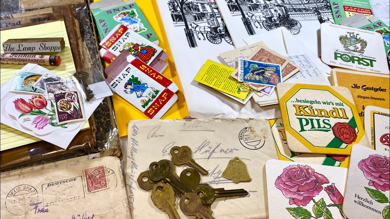 紙もの♡古き良き愛おしい物～ヴィンテージ紙モノ購入品紹介～『THINGS 'N' THANKS』さんでお買物♪（海外ヴィンテージの素敵な紙たち）ASMR♪