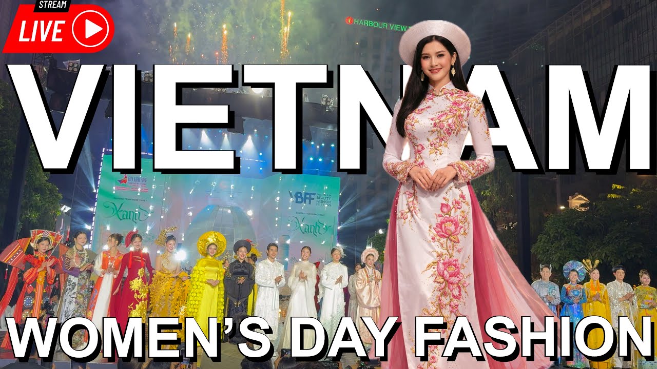 Women’s Day Ao Dai Fashion Show LIVE 🇻🇳 Saigon Vietnam (4K)