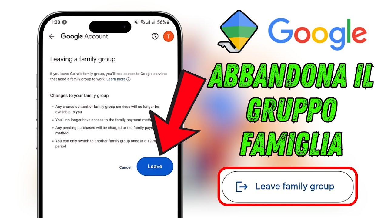 Come abbandonare un gruppo Famiglia Google (ultimo aggiornamento)