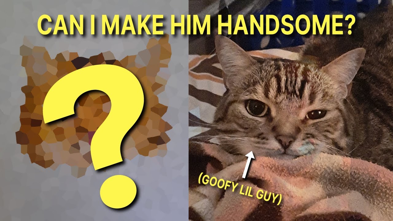 Digital Artist Tries Painting With Acrylic - Painting Your Pets Ep. 4 - My Own Cat, Wayne