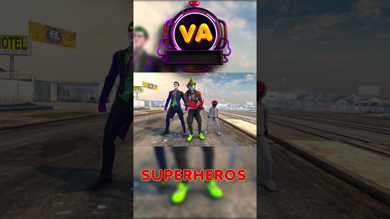 Spiderman Team vs Joker Team vs Squid Game GTA 5 - Superhero Epic Battle