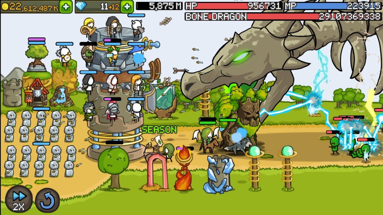 kill a bone dragon at wave 172k #growcastle