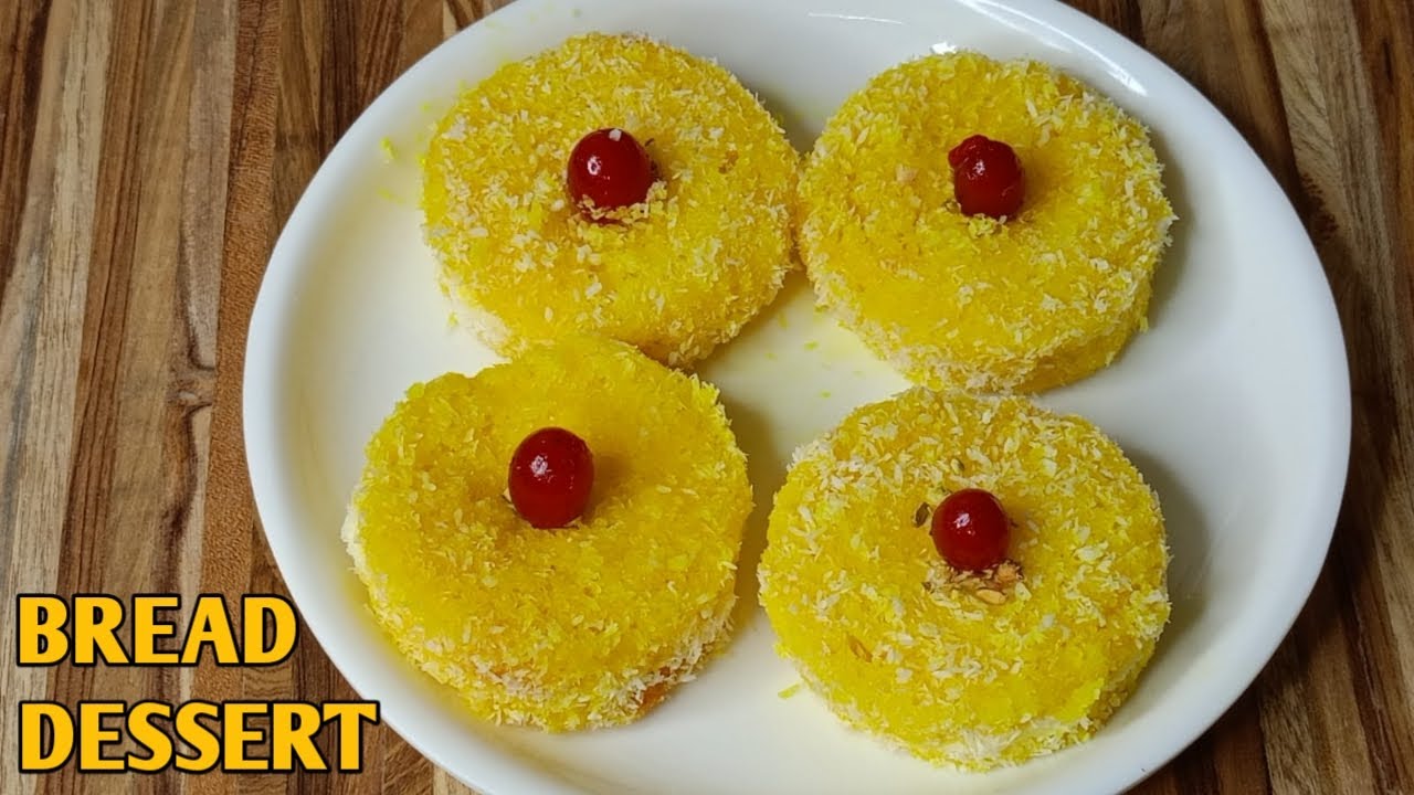 బ్రెడ్ స్వీట్😋|| Soft Tasty Fluffy Bread Dessert || 5 minutes fireless cooking