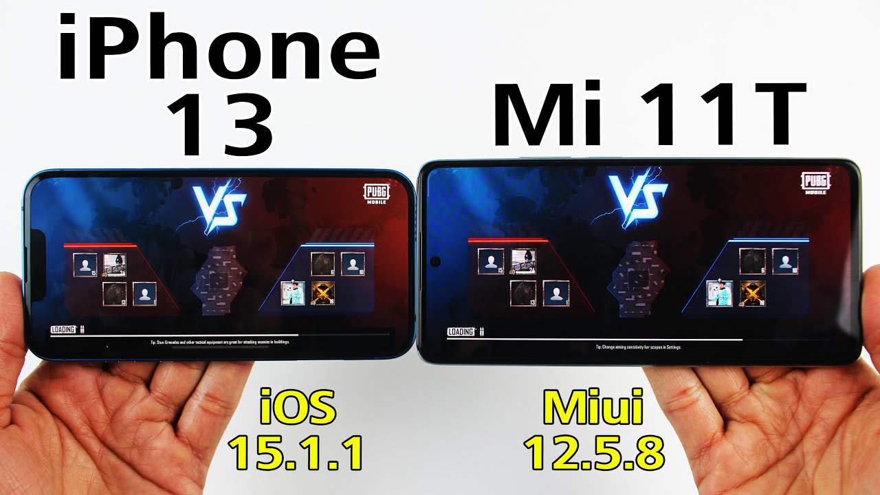 iPhone 13 vs Mi 11T PUBG TEST | A15 Bionic vs Dimensity 1200 PUBG MOBILE TEST