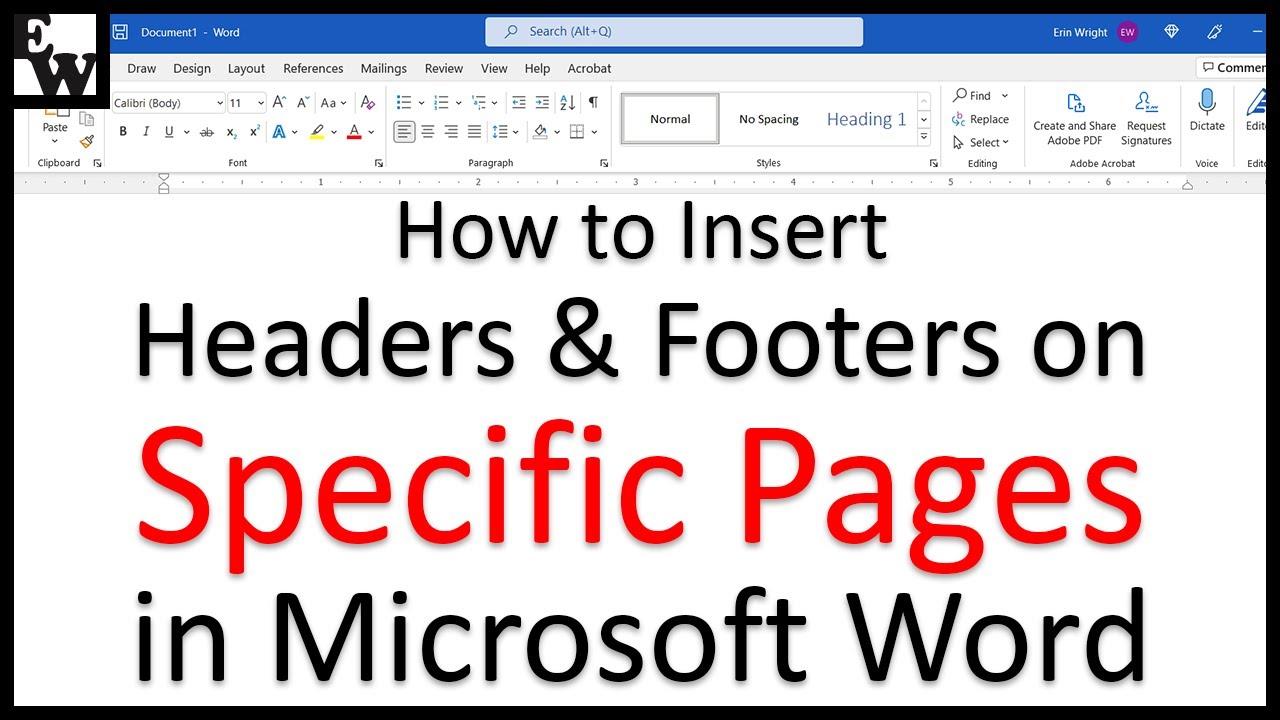 How to Insert Headers and Footers on Specific Pages in Microsoft Word (PC & Mac)