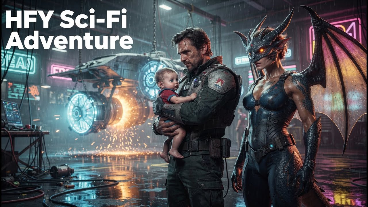 Драконесса приходит за работой, овдовевший механик спасает её и ребёнка | Sci-Fi История