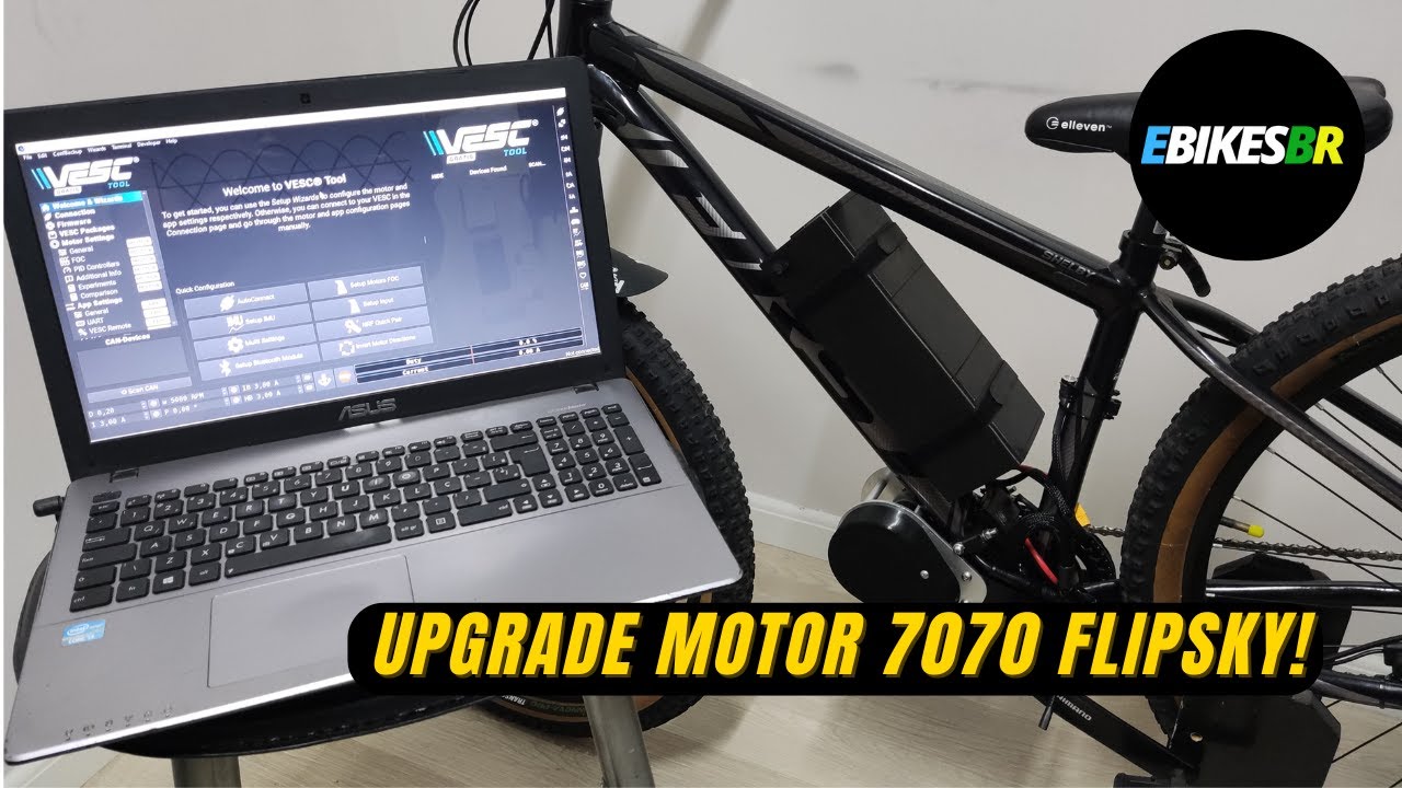 PROJETO MID DRIVE VESC MOTOR 7070 FLIPSKY