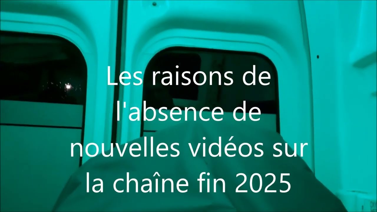 Les raisons de l'absence sur Youtube fin 2025
