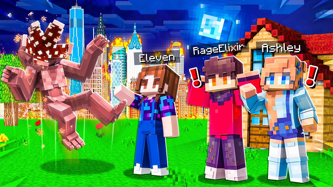 STRANGER THINGS VISIT MINECRAFT BLOCK CITY!