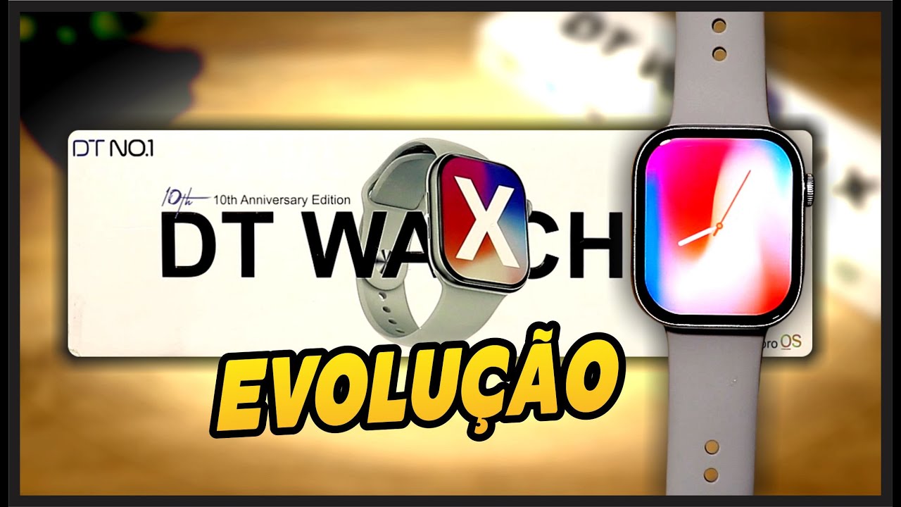 Smartwatch DT Watch X com Tela AMOLED 3D, Player de VÍDEOS e MEMÓRIA DE 4GB - TOP DEMAIS!