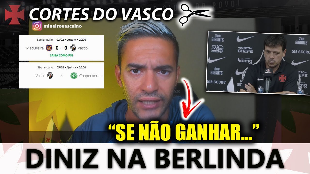 JOGO CONTRA A CHAPE É DECISIVO PARA FERNANDO DINIZ ✂️ CORTES DO VASCO