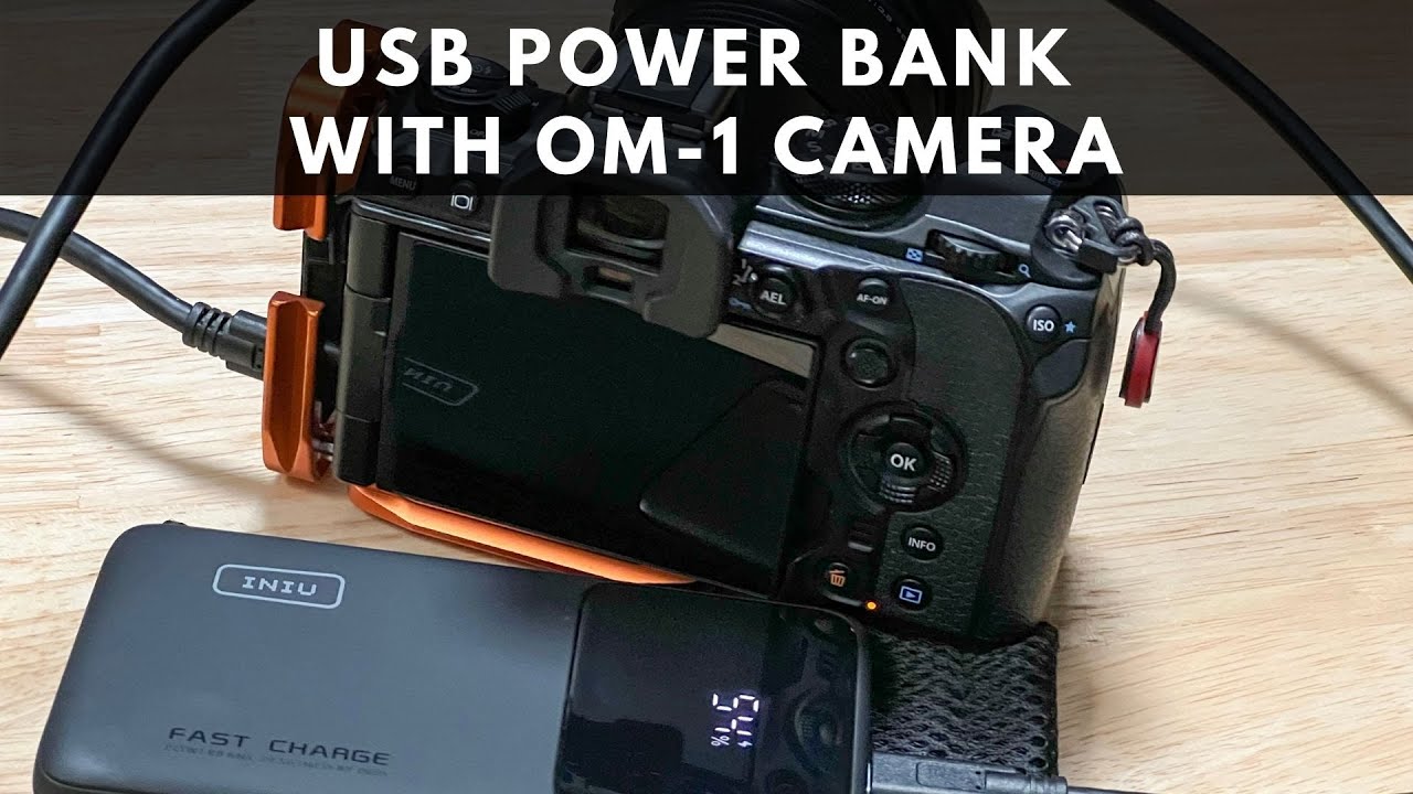 Использование камеры OM System OM-1 с USB-аккумулятором