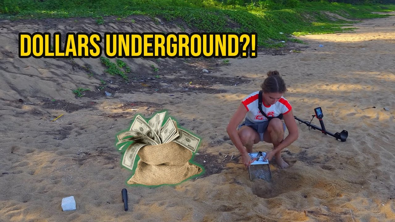 DOLLARS Underground?! 😱 I Found Money Buried Deep in the Ground 💵 