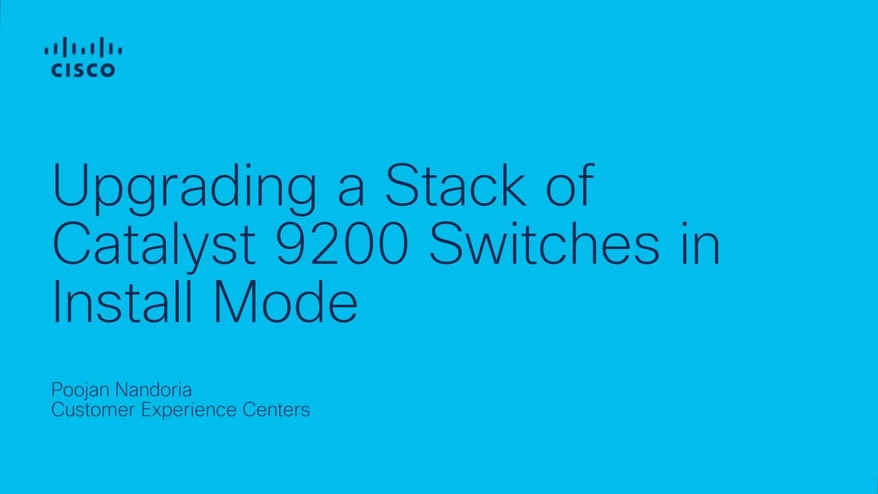 How to Upgrade a Stack of Catalyst 9200 Switches in Install Mode | Cisco IOS XE Upgrade Guide