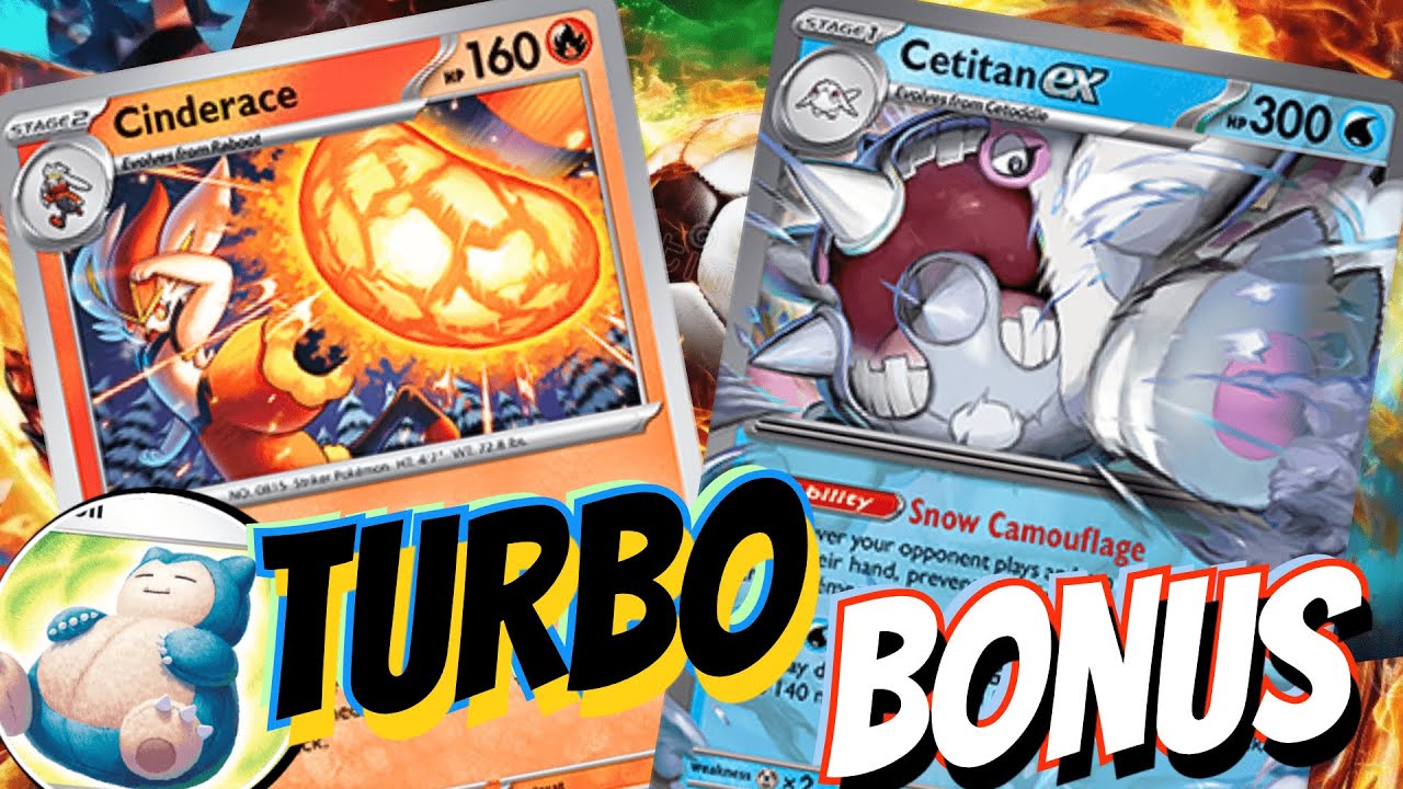 Cinderace &mdash; новый Mega Turbo? ⚽❤️&zwj;🔥 С Survival Brace, Gyarados ex и Hydreigon ex. PTCGL Mega Evo