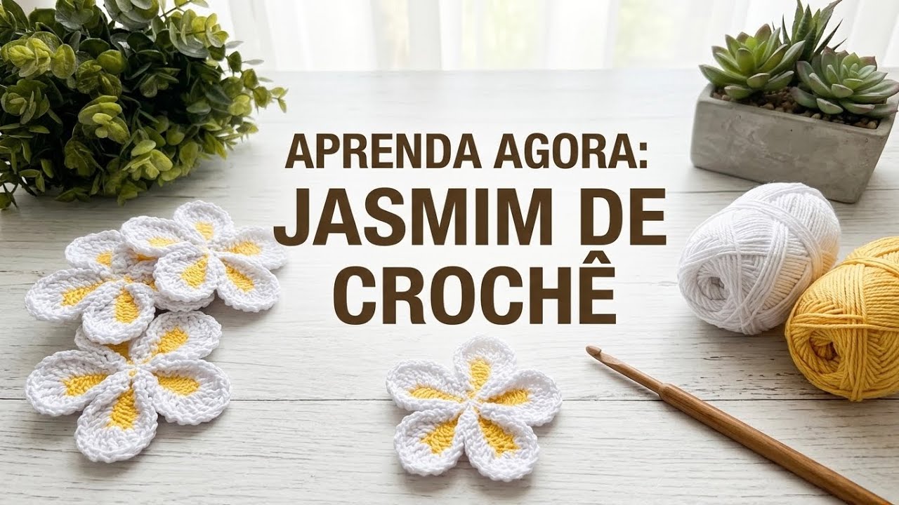 Jasmim de crochê ✨