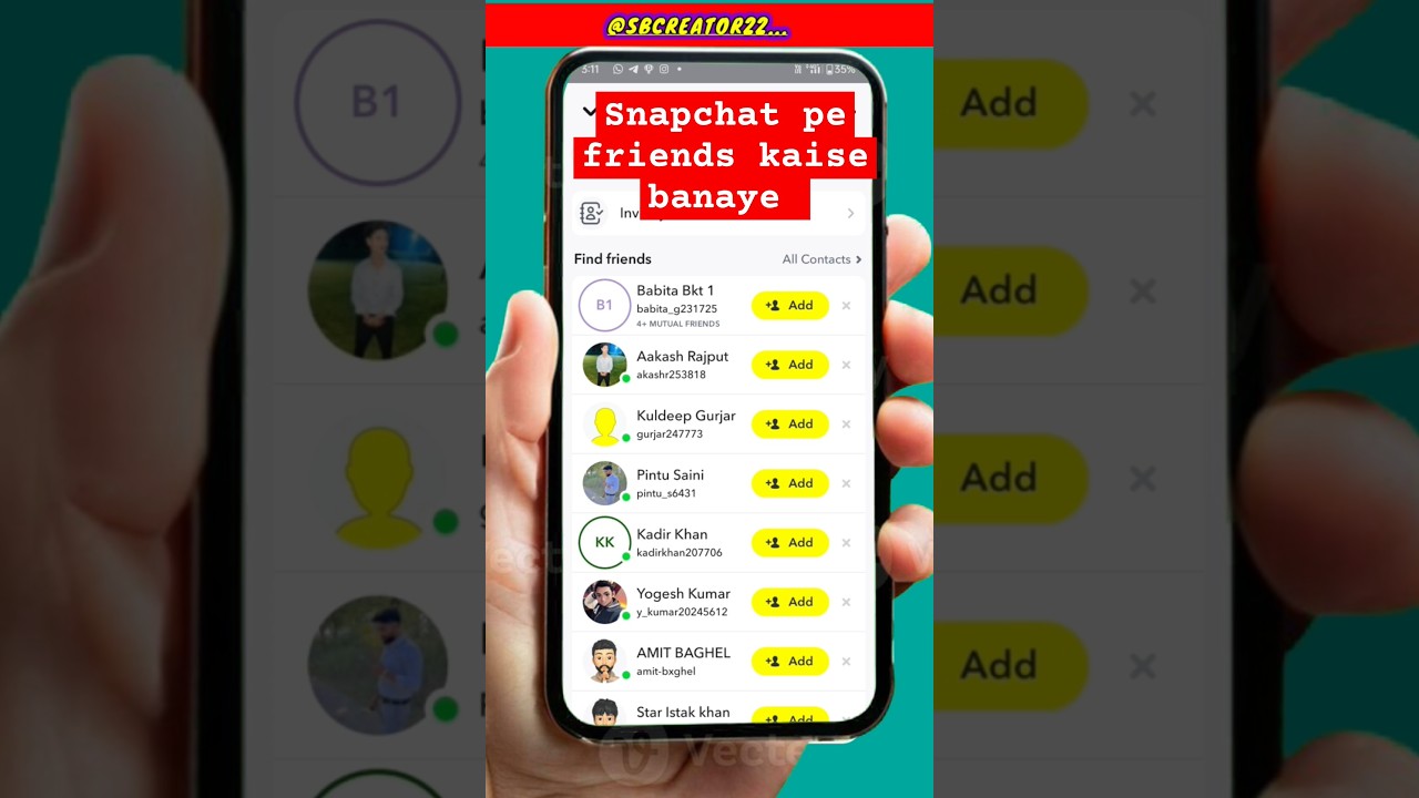 Snapchat par Friends Kaise banaye || How to make Friends on Snapchat #shortvideos