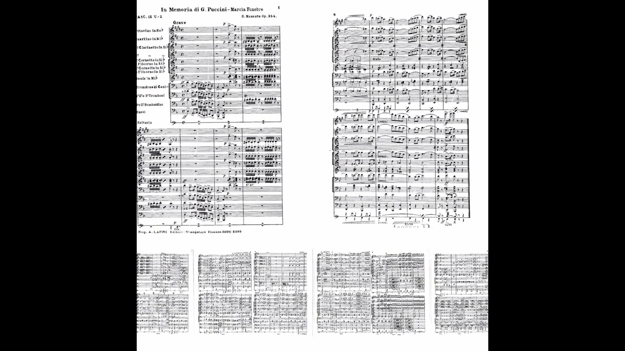 In memoria di Giacomo Puccini - Giuseppe Manente (Marcia funebre)
